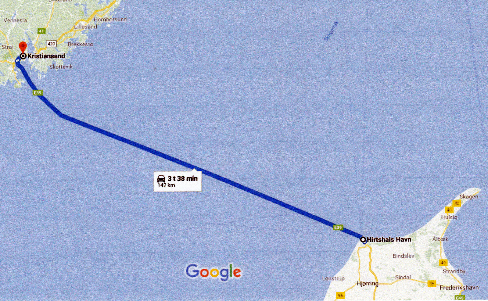 Dag 2: Fr. 22/5 Sejltur fra Hirtshals til Kristiansand