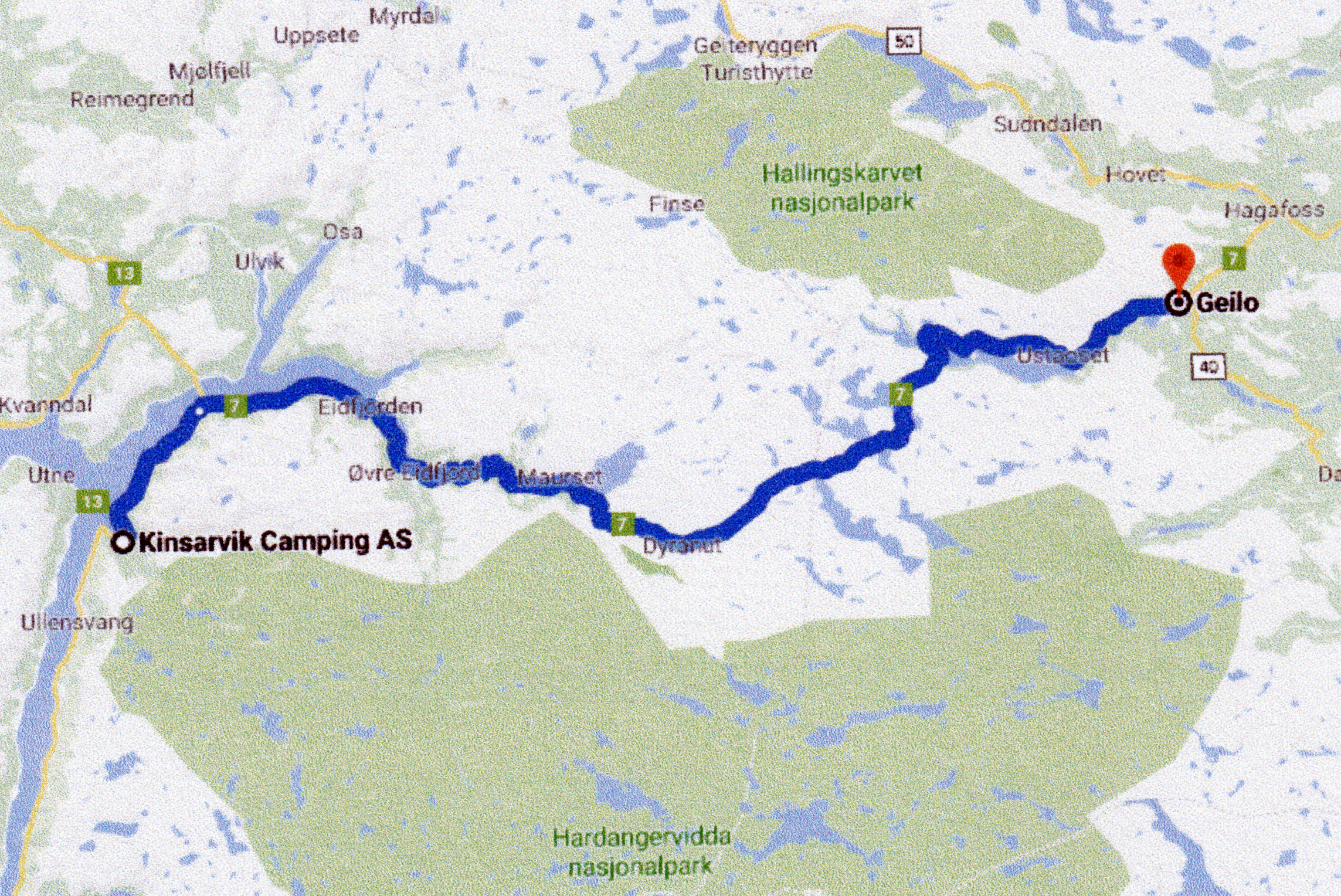 Dag 14: 119 km. Kinsarvik - Geilo